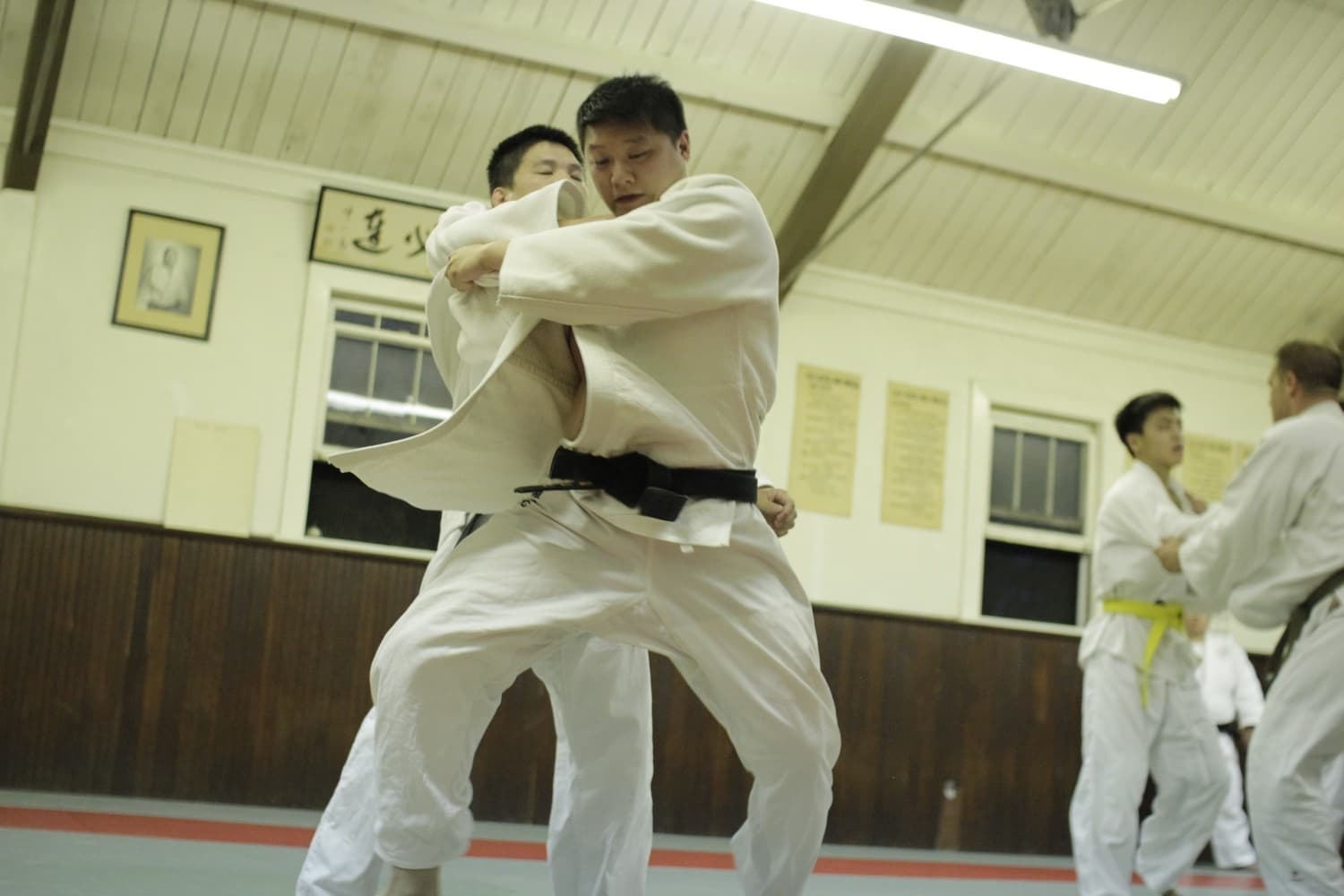 Seattle Dojo students practicing throwing techniques